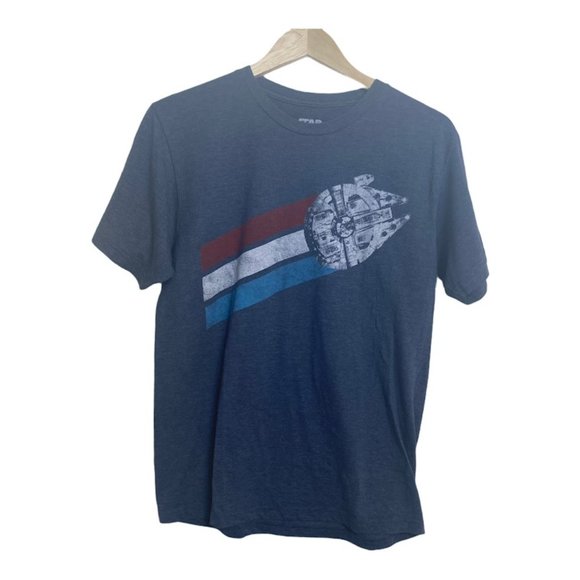 Star Wars Millennium Falcon Blue Graphic T-Shirt